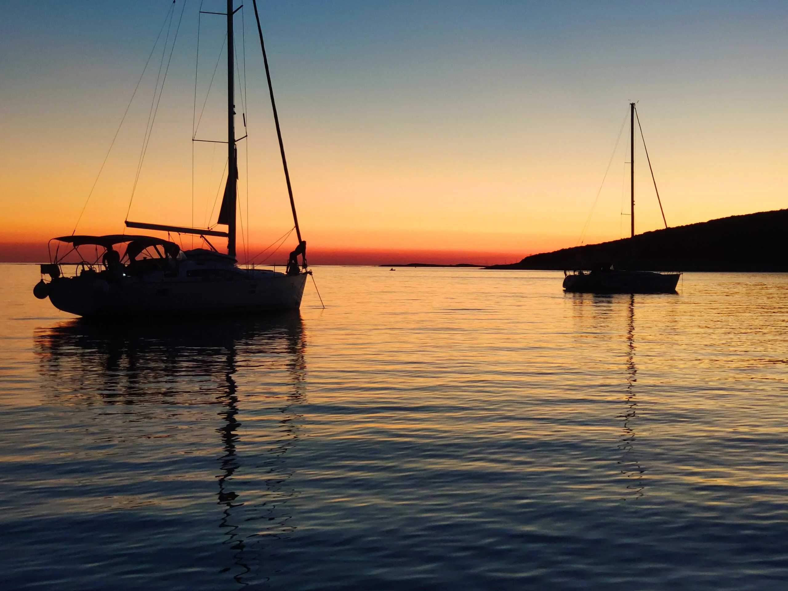 Perfect sunset with your yacht skipper in croatia