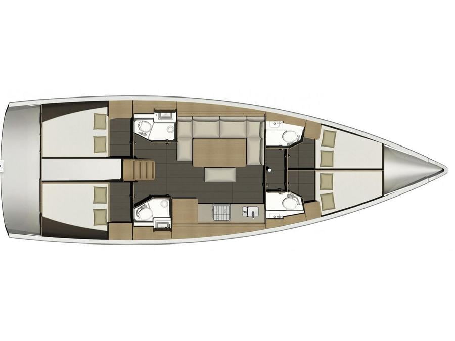 Charter yacht layout