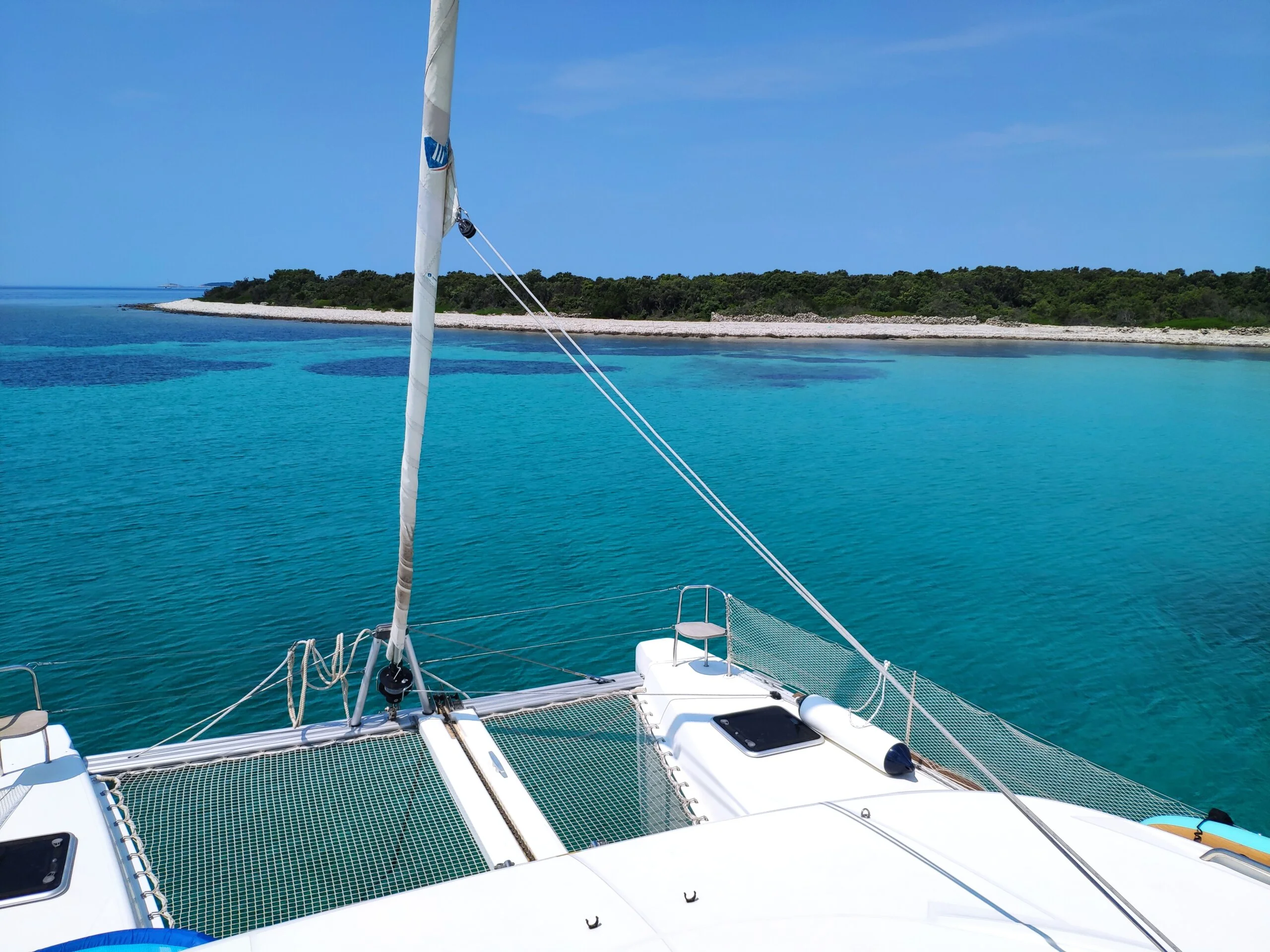 sailing catamaran at the anchor in Croatia - Skipper for Hire in Croatia